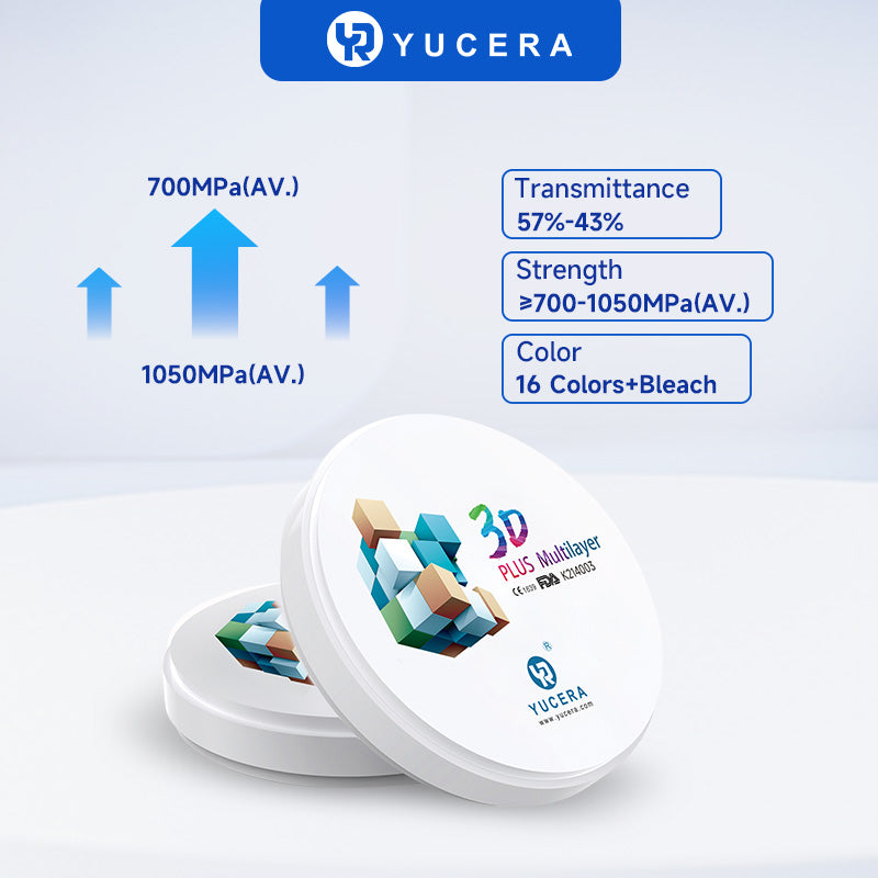 YUCERA Zirconia 3D Plus  Open System 98mm