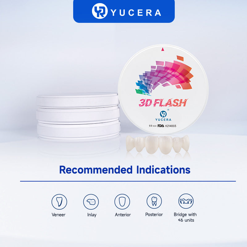 Yucera 3D Flash Zirconia Discs Open System 98mm