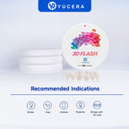 Yucera 3D Flash Zirconia Discs Open System 98mm